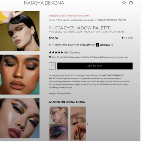 Natasha Denona Yucca Eyeshadow Palette BNIB - Picture 2 of 8